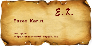 Eszes Kanut névjegykártya